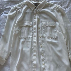H&M button down white blouse